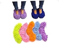 Vista 4 de Limpiador de microfibra Limpiadores de zapatos Limpiador de zapatos Mopa de polvo Zapatillas DIY Foot Mop Zapatos Lavable Cubierta de trapeador