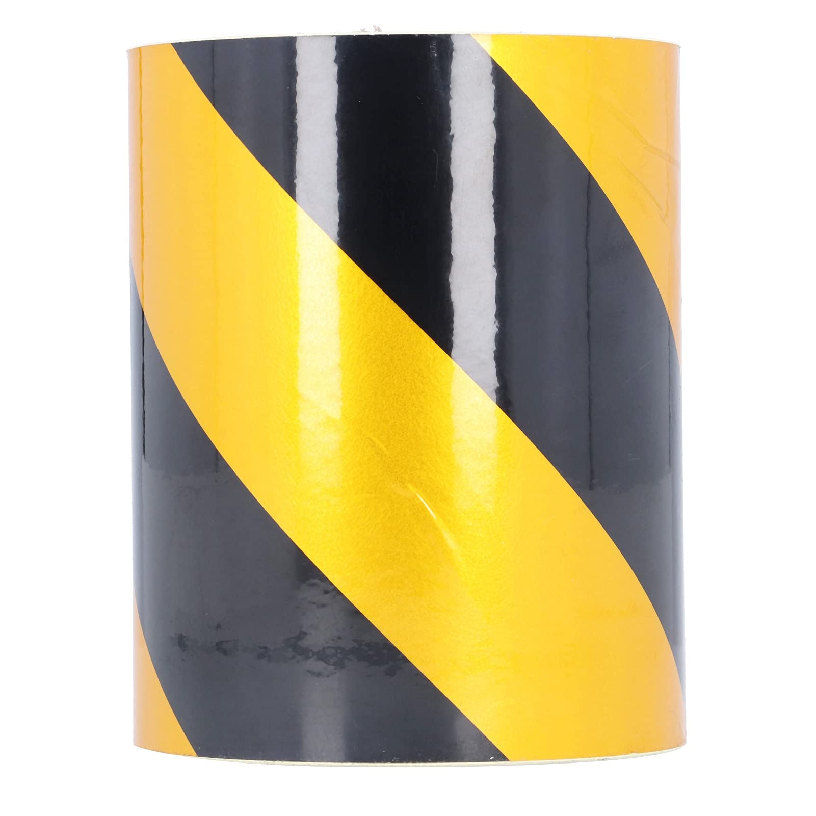 Ruban D'avertissement Réfléchissant pour la sécurité des Véhicules, Jaune, Noir, étanche, Forte Adhérence, Rouleau de 15cm X 30m