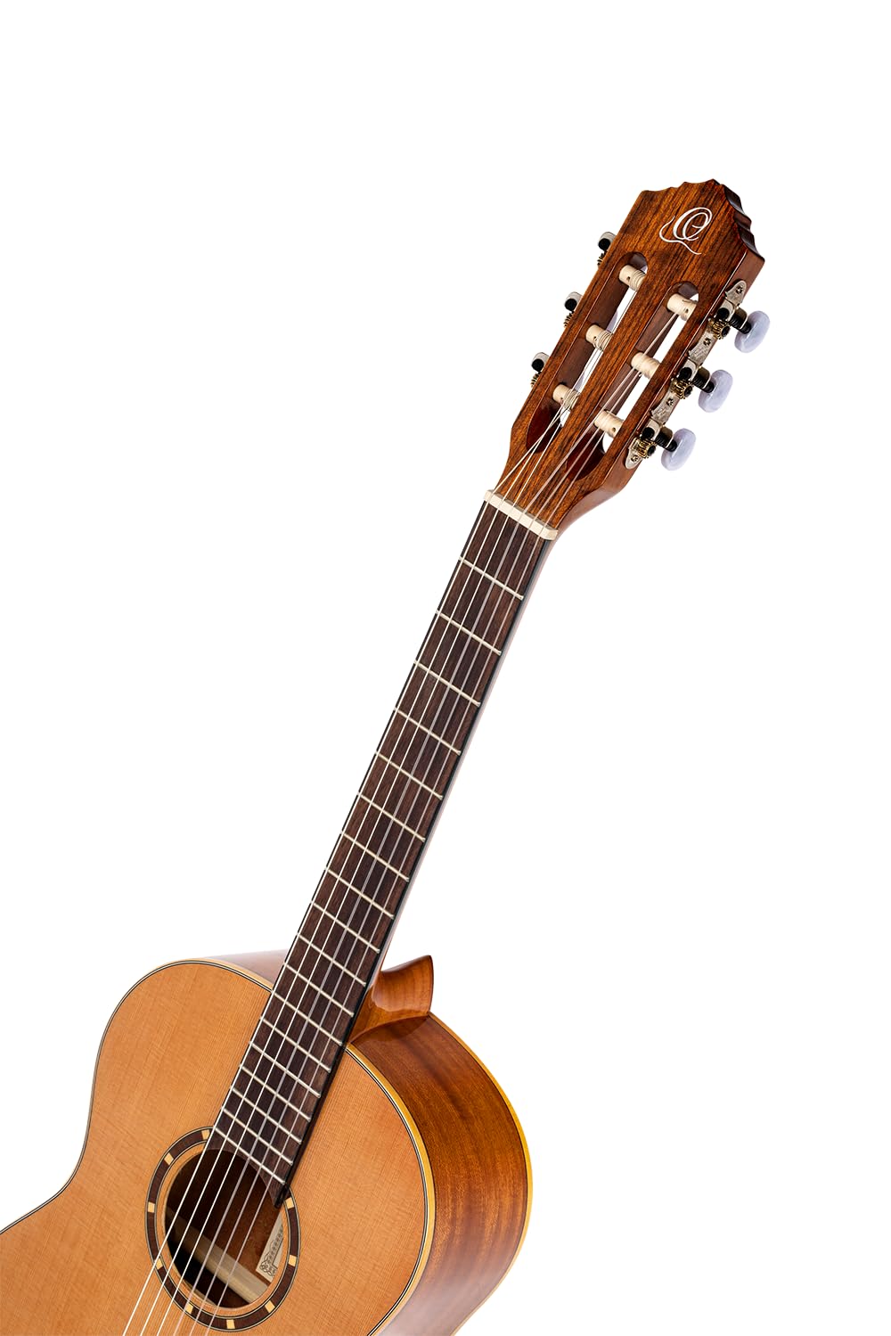 Ortega Guitars 3/4 Konzert Gitarre – Family Series – Inklusive Gig Bag – Zeder, Mahagoni, Hochglanz Natur (R122G-3/4)