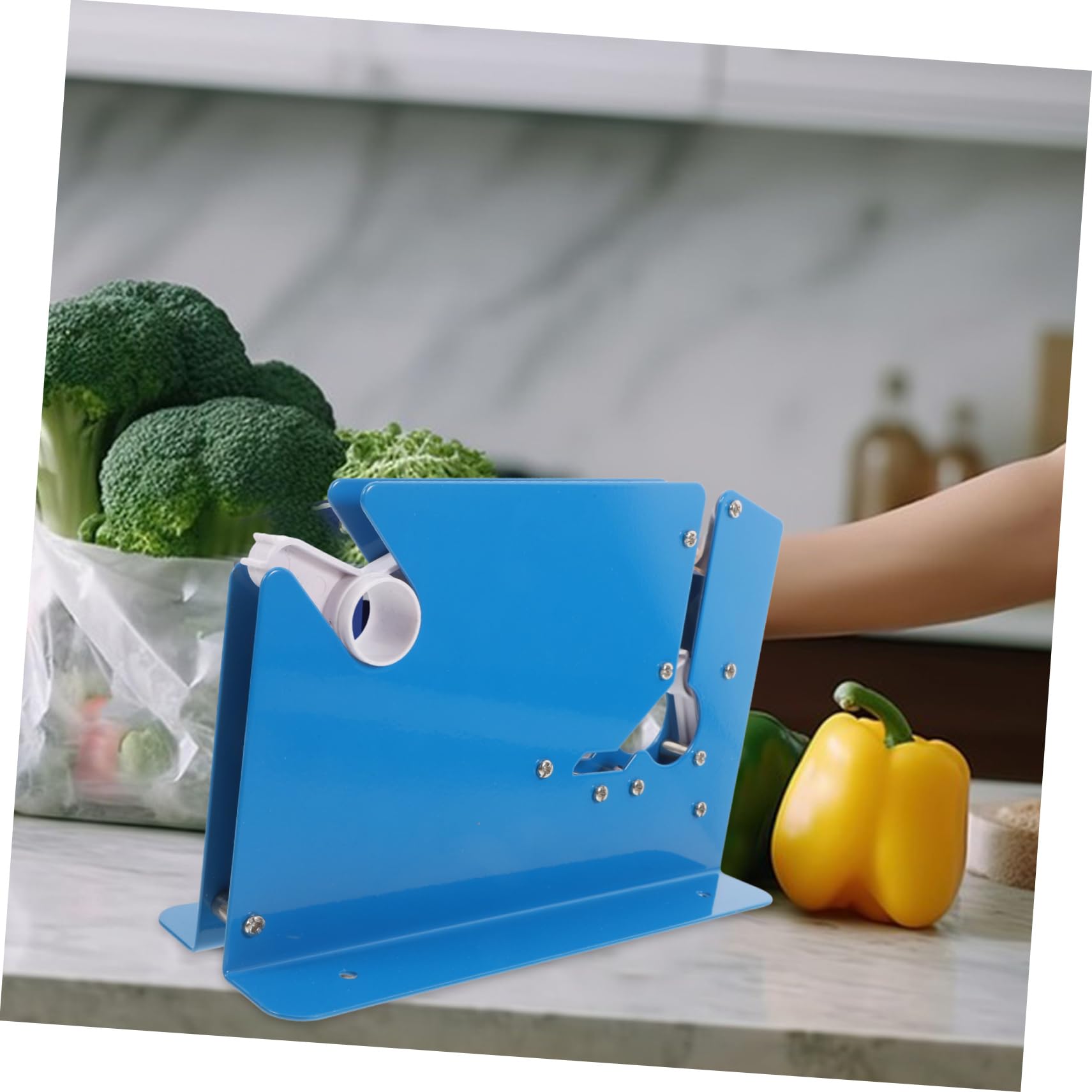 ABOOFAN Sigillatrice per Sacchetti da Supermercato, Chiusura Sicura per Verdure e Buste della Spesa, Ferro e Plastica, per Ristoranti e Mercati Freschi