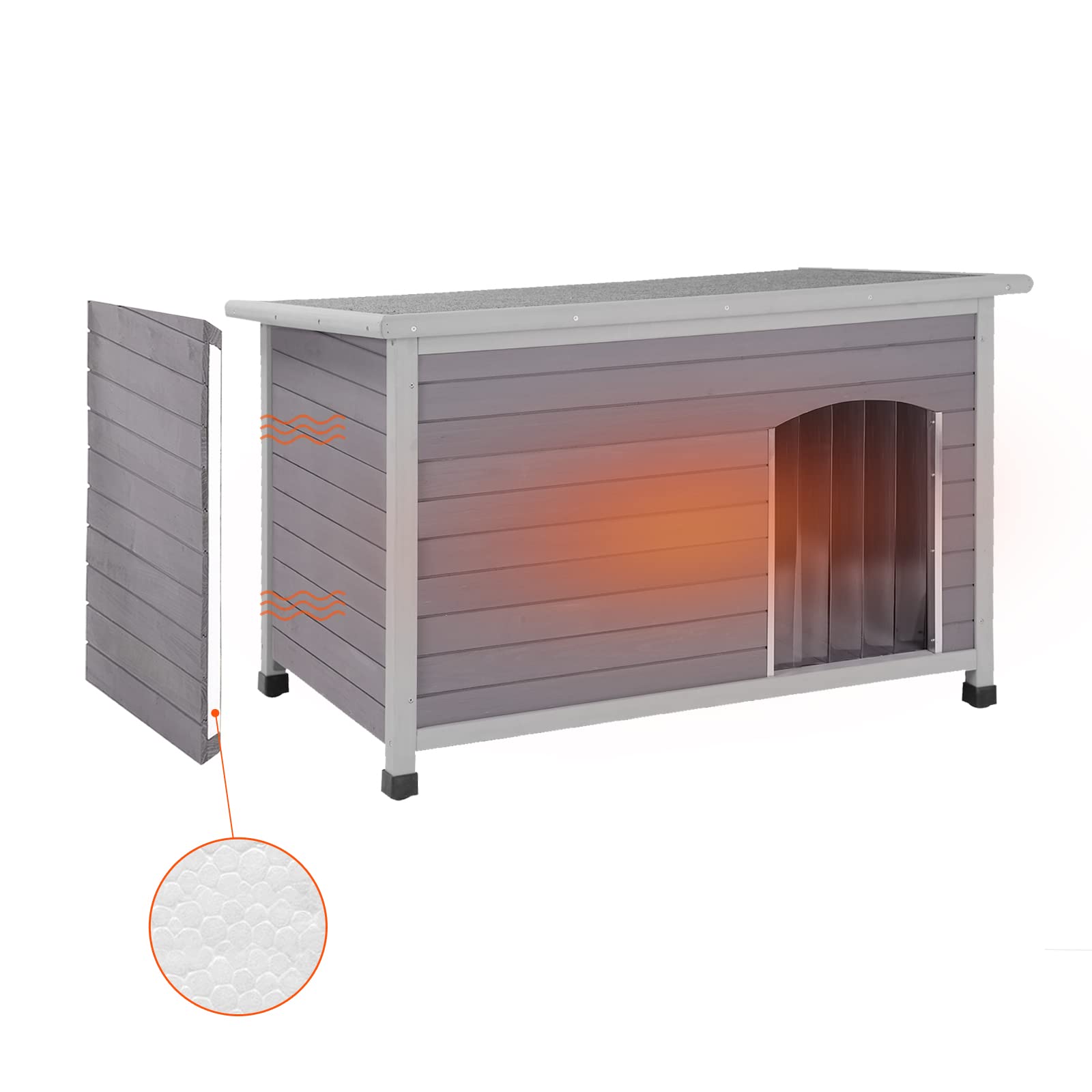 Buy GUTINNEEN Dog House Insulated Cat House Outdoor Dog Kennel Heated