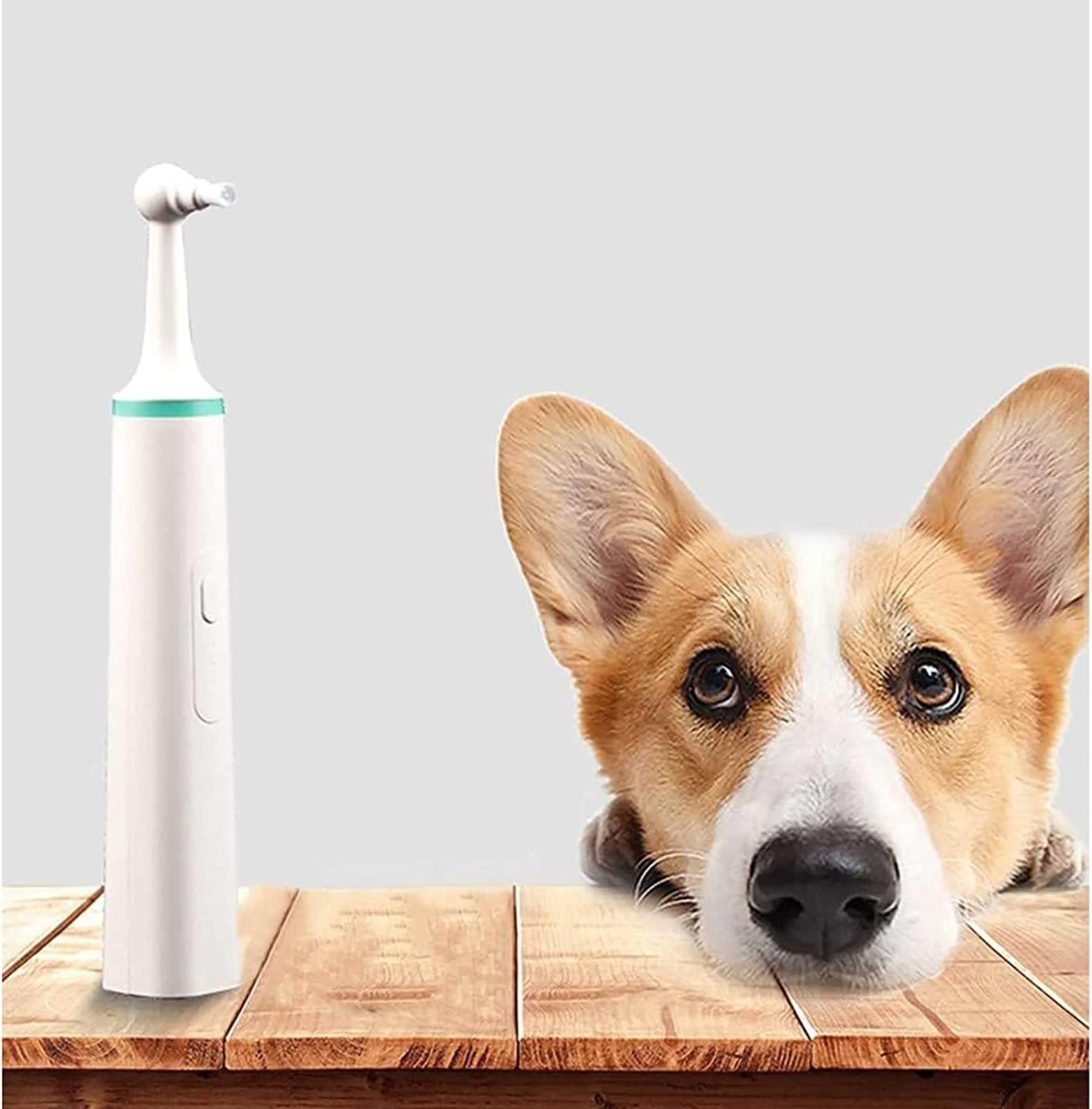 Pet Electric Toothbrush Tooth Removal Dog Mouth Cleaning Tool - Ultrasonic Toothbrush for Dog with 4 Brush Heads for Stain Eraser Tooth Polisher