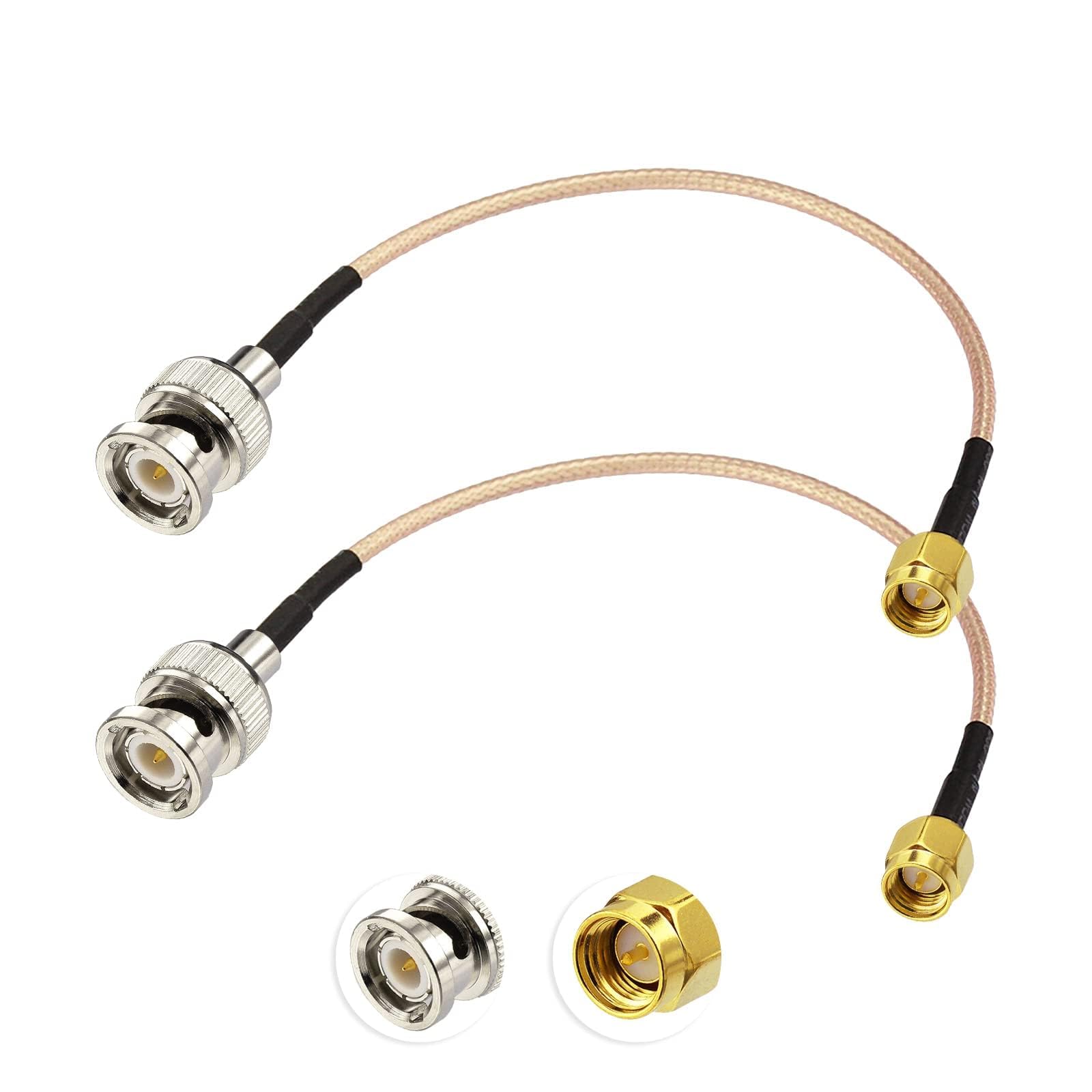 Superbat SMA to BNC Adapter Cable 6inch SMA Male to BNC Male Coaxial Cable 50 Ohm RG316 Jumper for Scanner Antenna Ham Radio Wi-Fi Wireless LAN