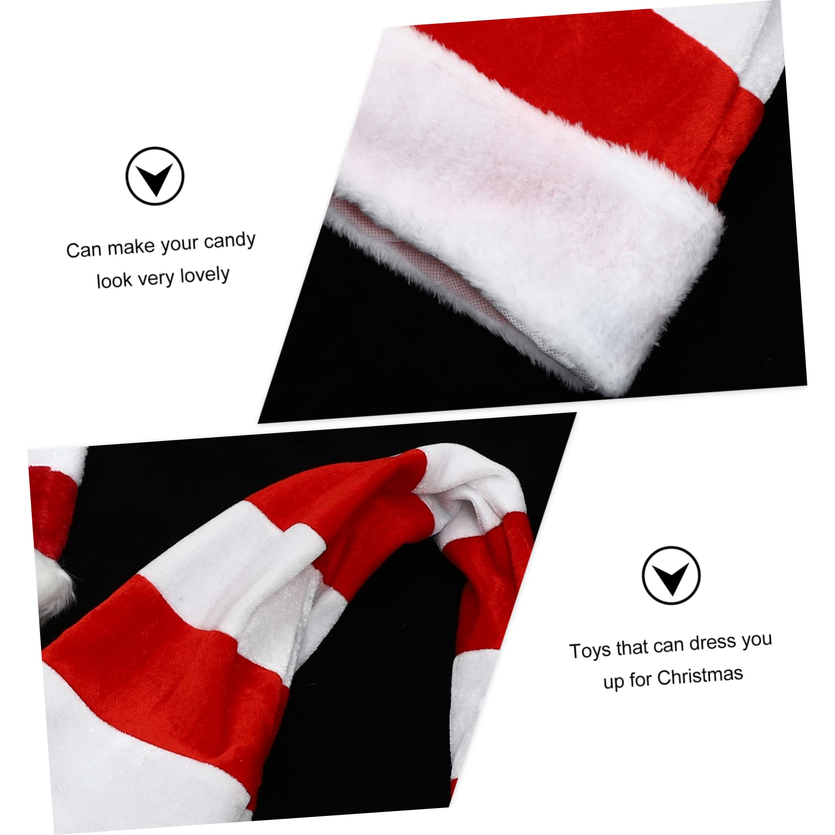4piezas Sombreros Navideños De Fiesta Gorro De Papá Noel y Accesorios Para Disfraces y Celebraciones De Navidad