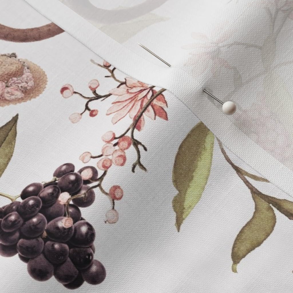 Spoonflower Fabric - Chinoiserie Whimsical Antique Rococo Drunk Monkey 18Th Century Printed on Petal Cotton Fabric by The Yard - Sewing Quilting Apparel Crafts Decor