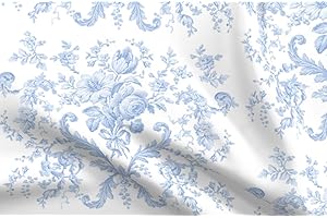 Petal Signature Cotton Fabric French Country Faded Toile