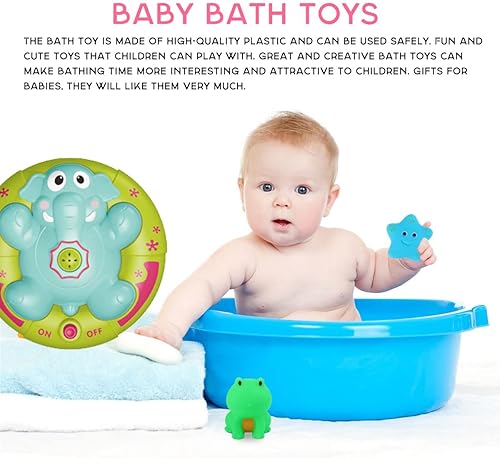 Miniatura 4 de Juguetes de baño para bebés para niños pequeños, juguete de bañera para bebé, rociado y giratorio automático, piscina baño ducha flotante juguetes