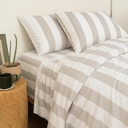 Juego de sábanas Peru Pima de percal de 415 hilos, 100% algodón Pima peruano