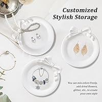 Vista 5 de 2 moldes redondos para bandeja de lazo, molde rectangular de silicona para bandejas de colocación de joyas, bandejas de postres, platos