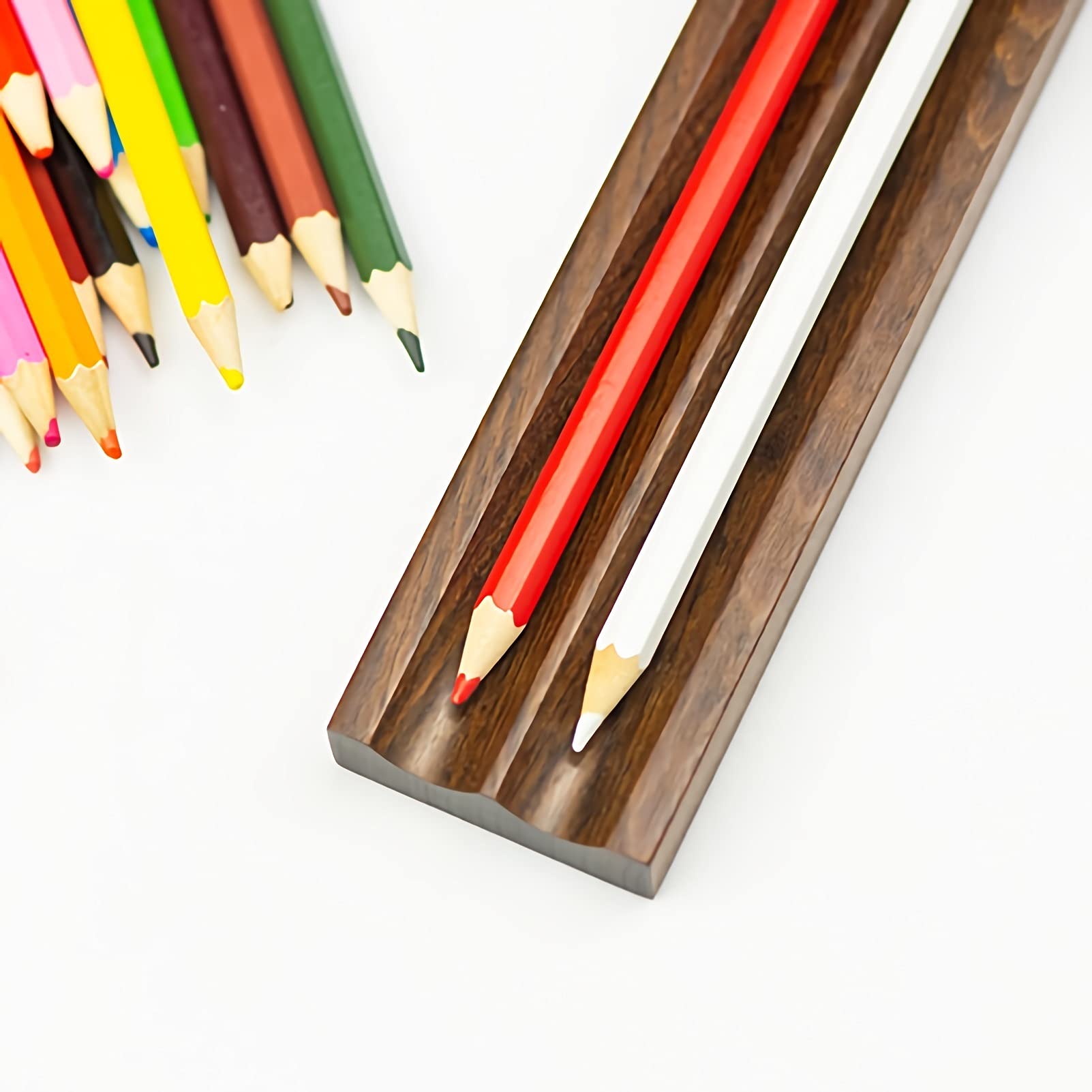 Pots à Crayons décoratifs de Bureau, boîte de Rangement en Bois pour stylos à 2 Compartiments, Pot à stylos, Peut contenir 2 stylos