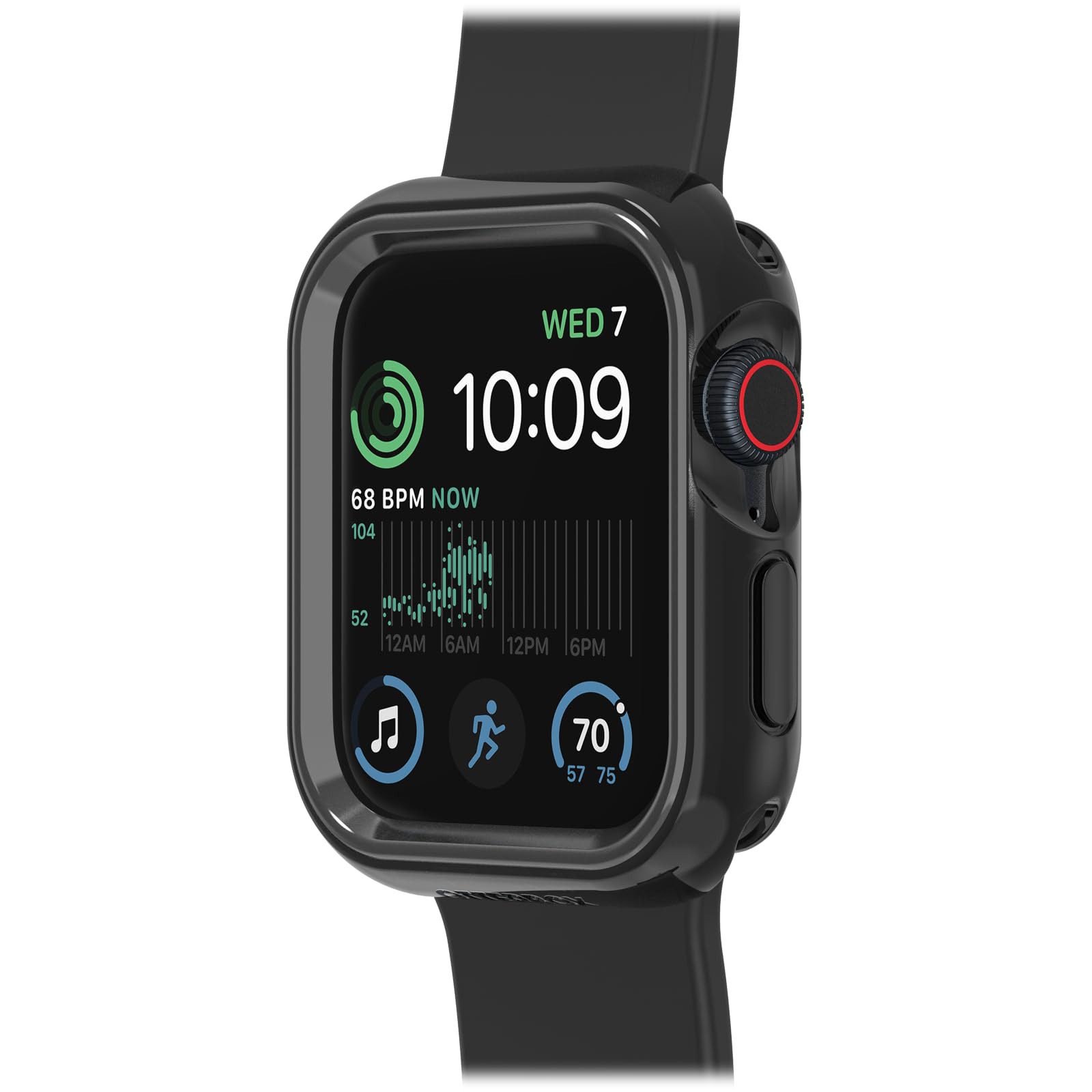 Watch Bumper OtterBox do Apple Watch Series SE (2nd/1st gen)/6/5/4-44mm, odporne na wstrząsy, odporne na upadki, smukłe etui ochronne na zegarek Apple Watch, chroni wyświetlacz i krawędzie, Czarne