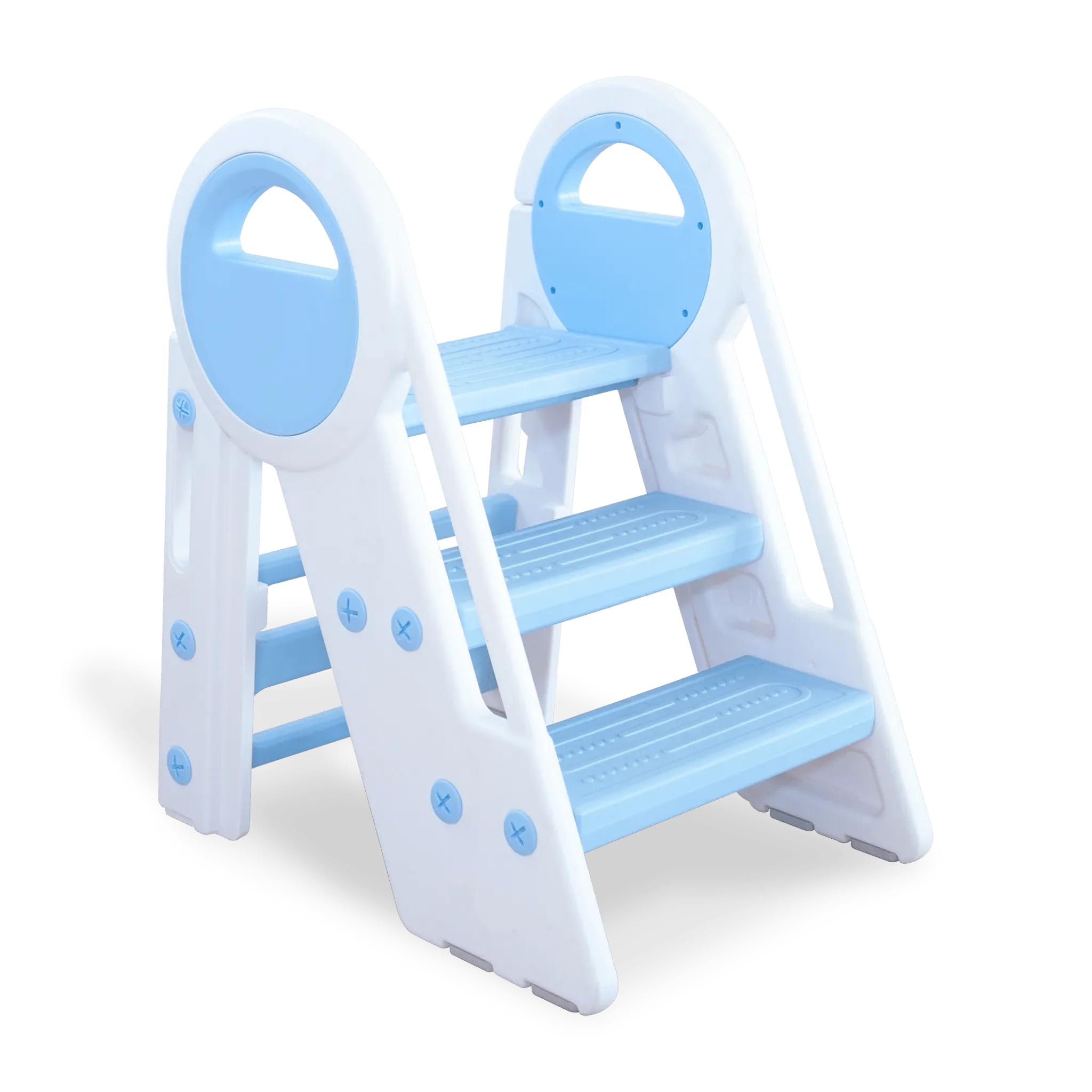 Miniture Stepping Ladder | Height Adjustable Kids Step Stool | Kids Step Stool for Kitchen, Bathroom, Potty Training Use|Step Stool for Kids | Step Stool for 1-7Yr Old | Step Stool (Powder Blue)-image-47