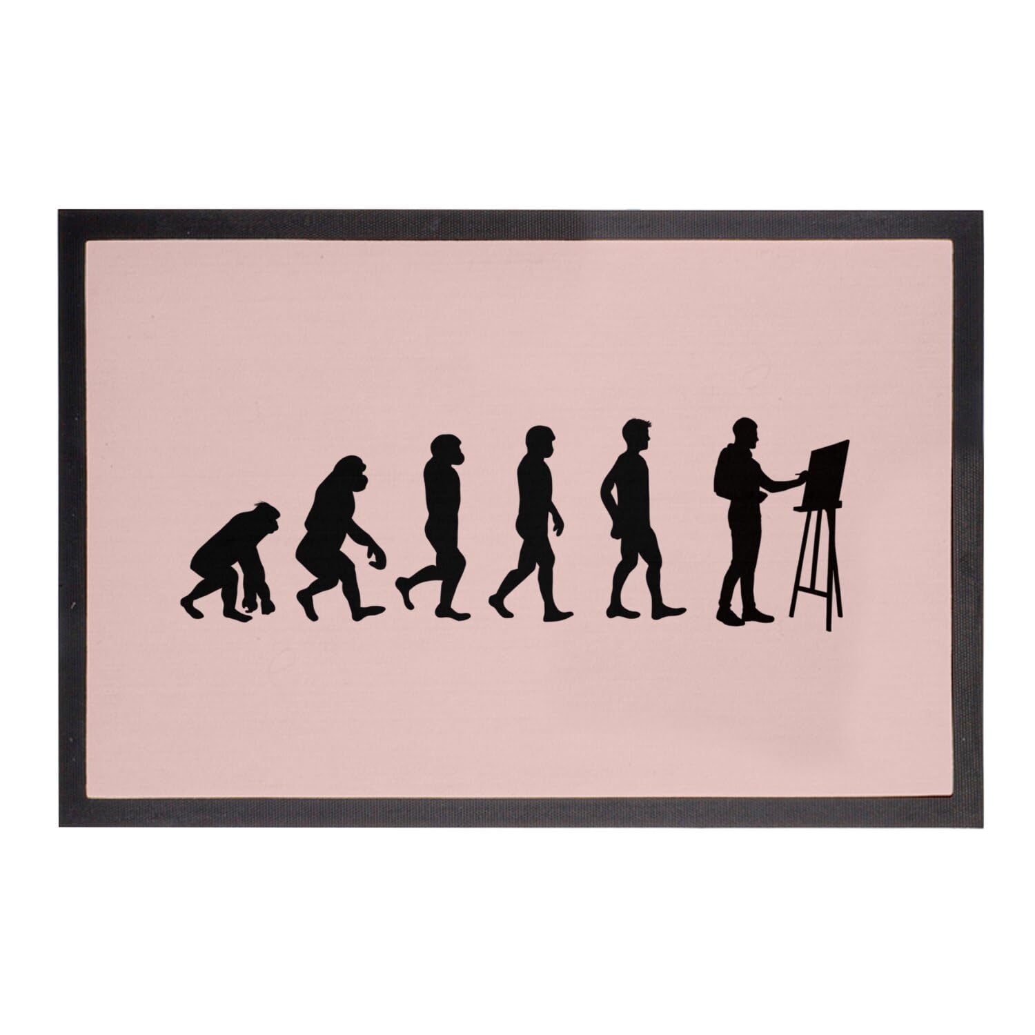 Paillasson rose evolution peintre 75x50cm tapis entree design art et artiste