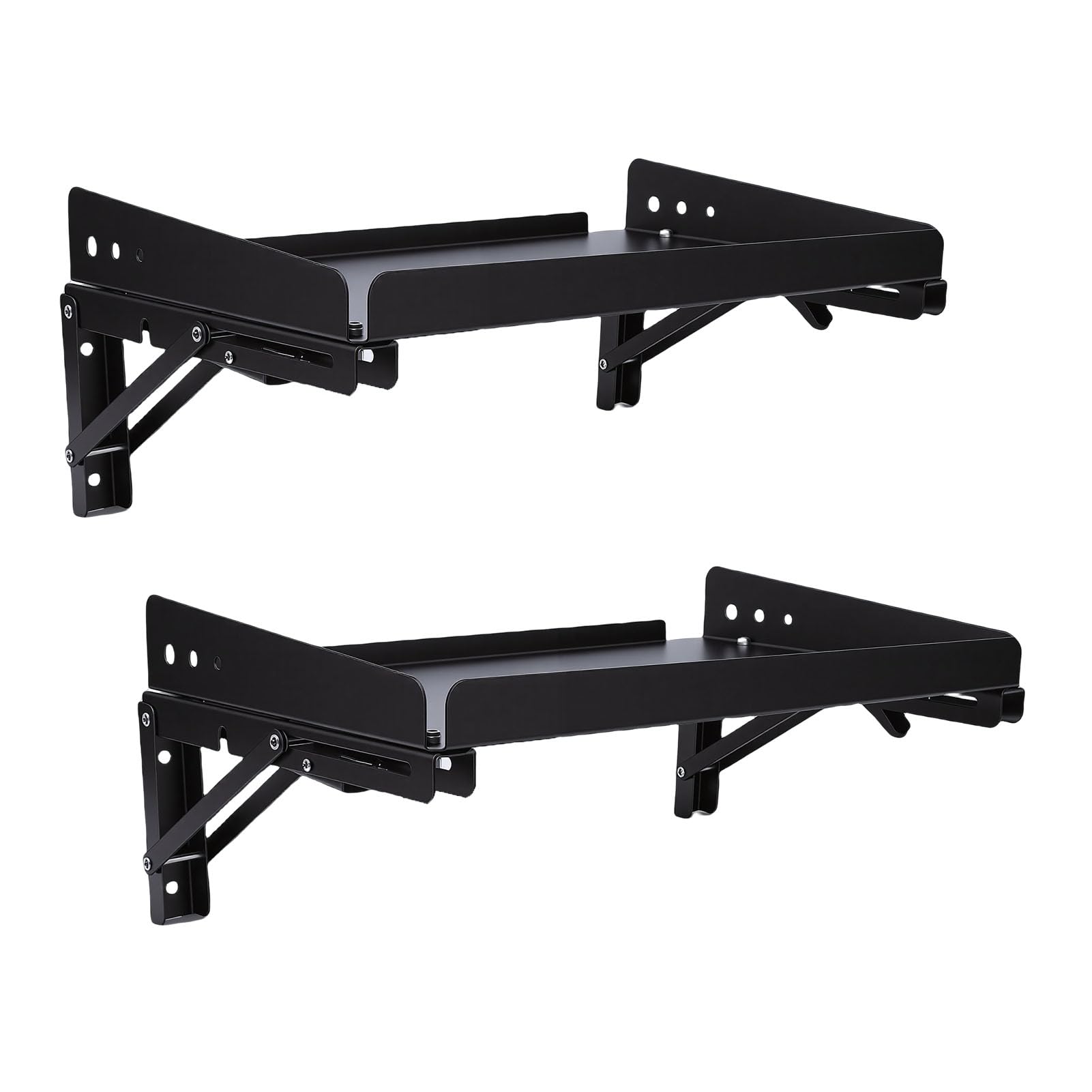 Cocoarm Scaffale Portaoggetti Pieghevole per Garage Scaffale in Metallo Resistente per Utensili Elettrici e Cassetta degli Attrezzi 2 Set Regolabile e Salvaspazio