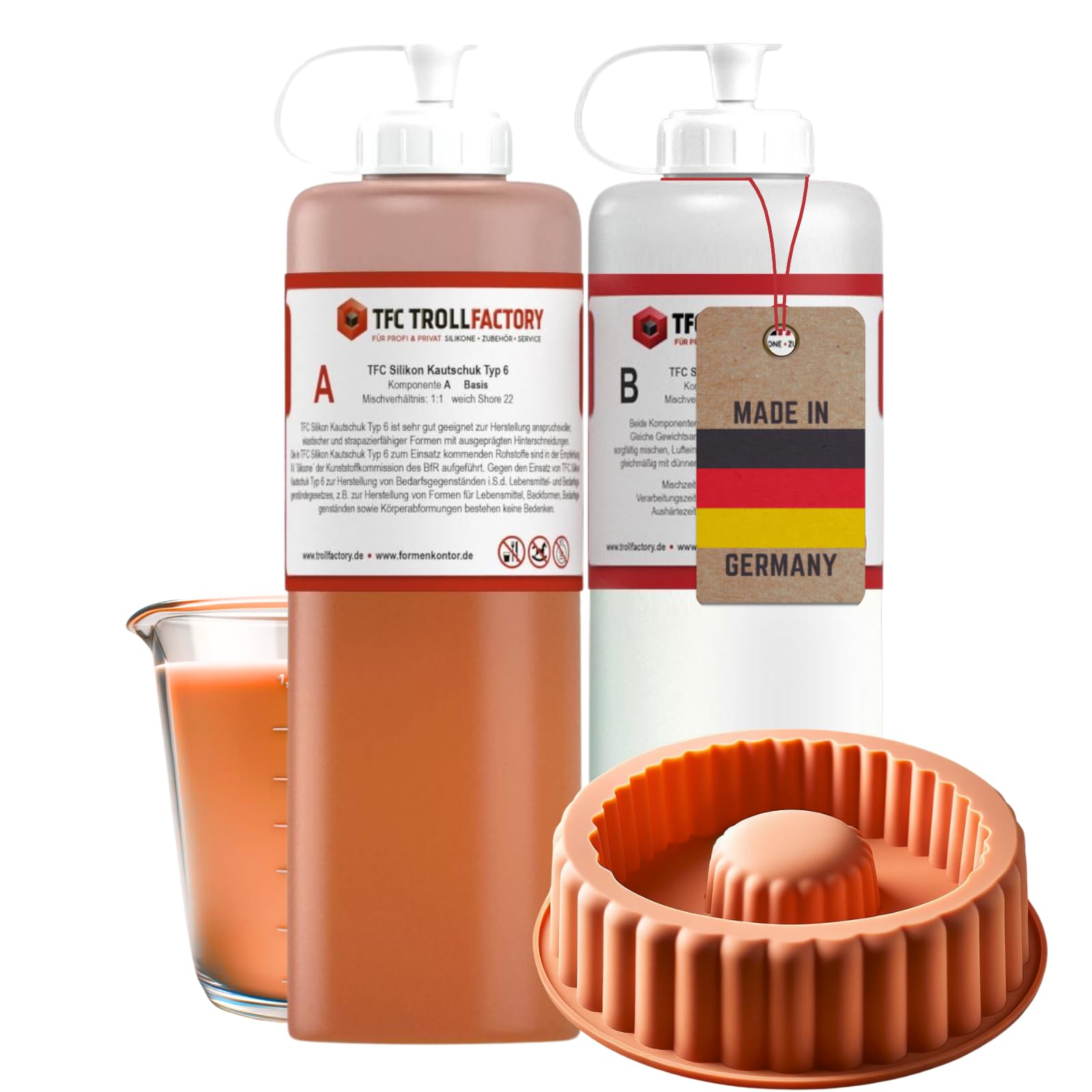 Silicone de duplication alimentaire souple TFC type 6 moulage précis