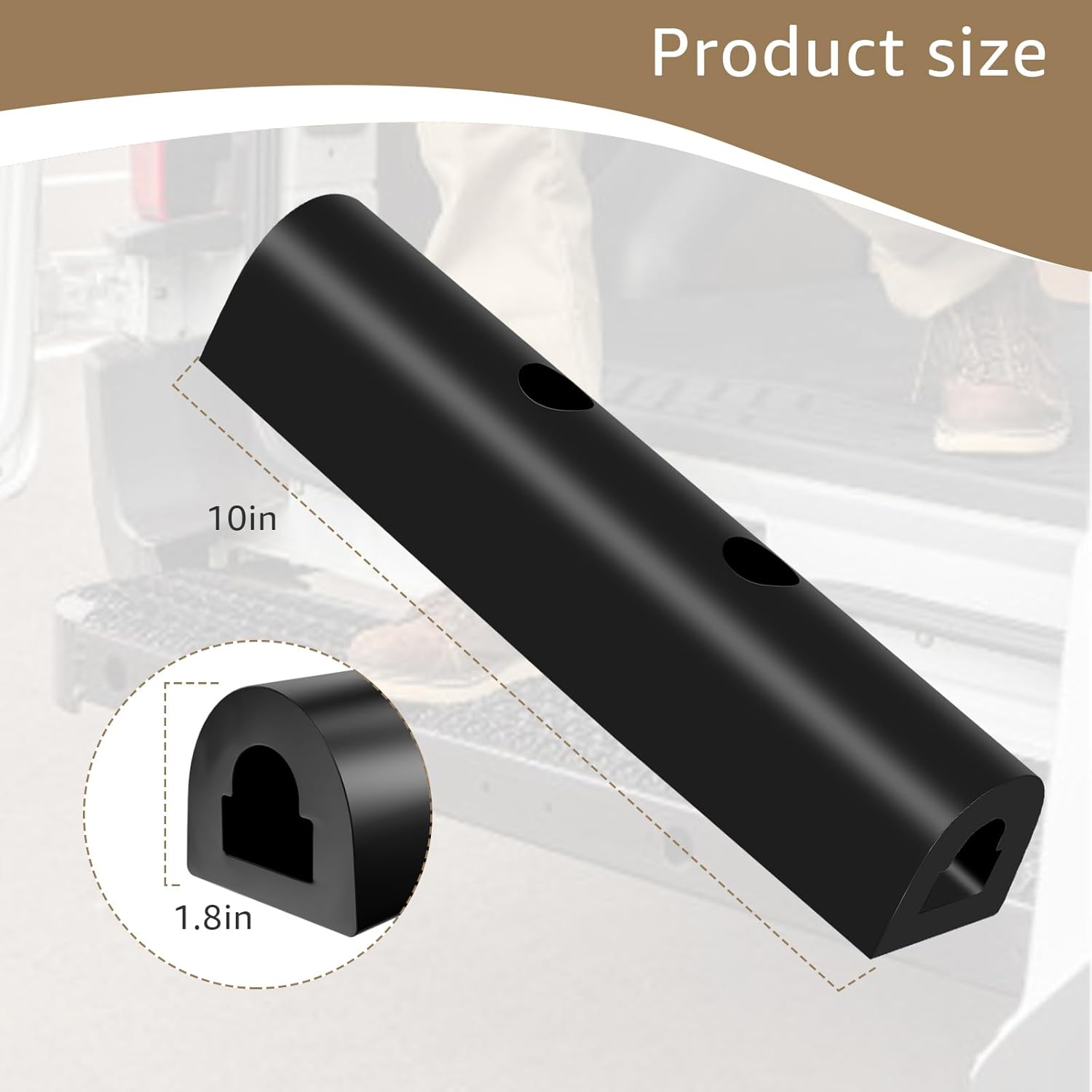 2090615-3 10-inch Universal Rubber Bumper Strips 3-Pack - Impact Pads for Trucks, Trailers, Loading and Unloading Docks, and Commercial Vehicles