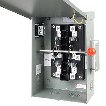 200 Amp Generator Transfer Switch Manual, 48000W General Duty Double Throw Switch, 120/240V, Stronger&Stability, Meeting NEMA 3R Standards for Outdoor and Indoor, Enlarged Enclosure for Easy Wiring