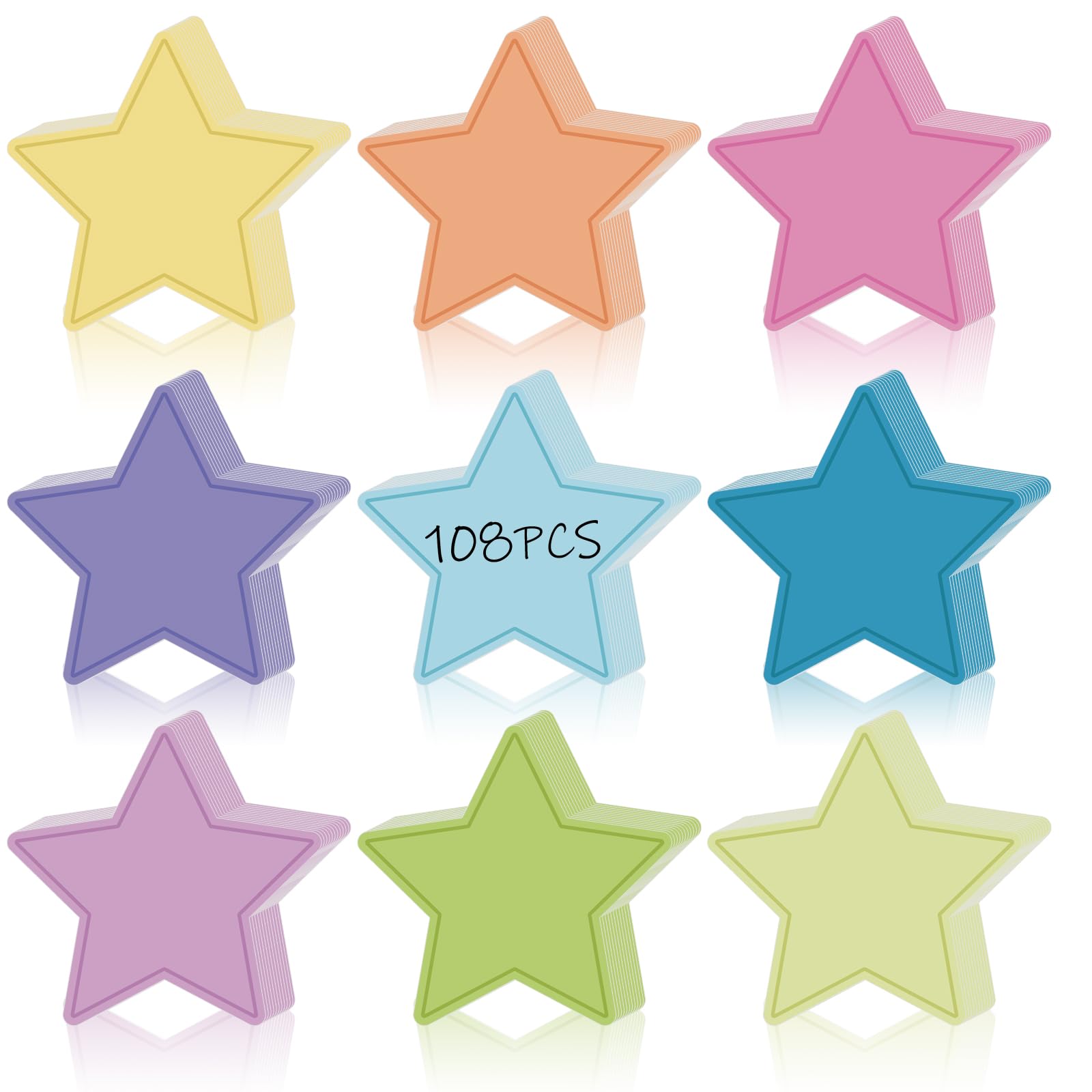 Photo 1 of Sereliy 108 Pcs Star Cutouts 3.5 Inch