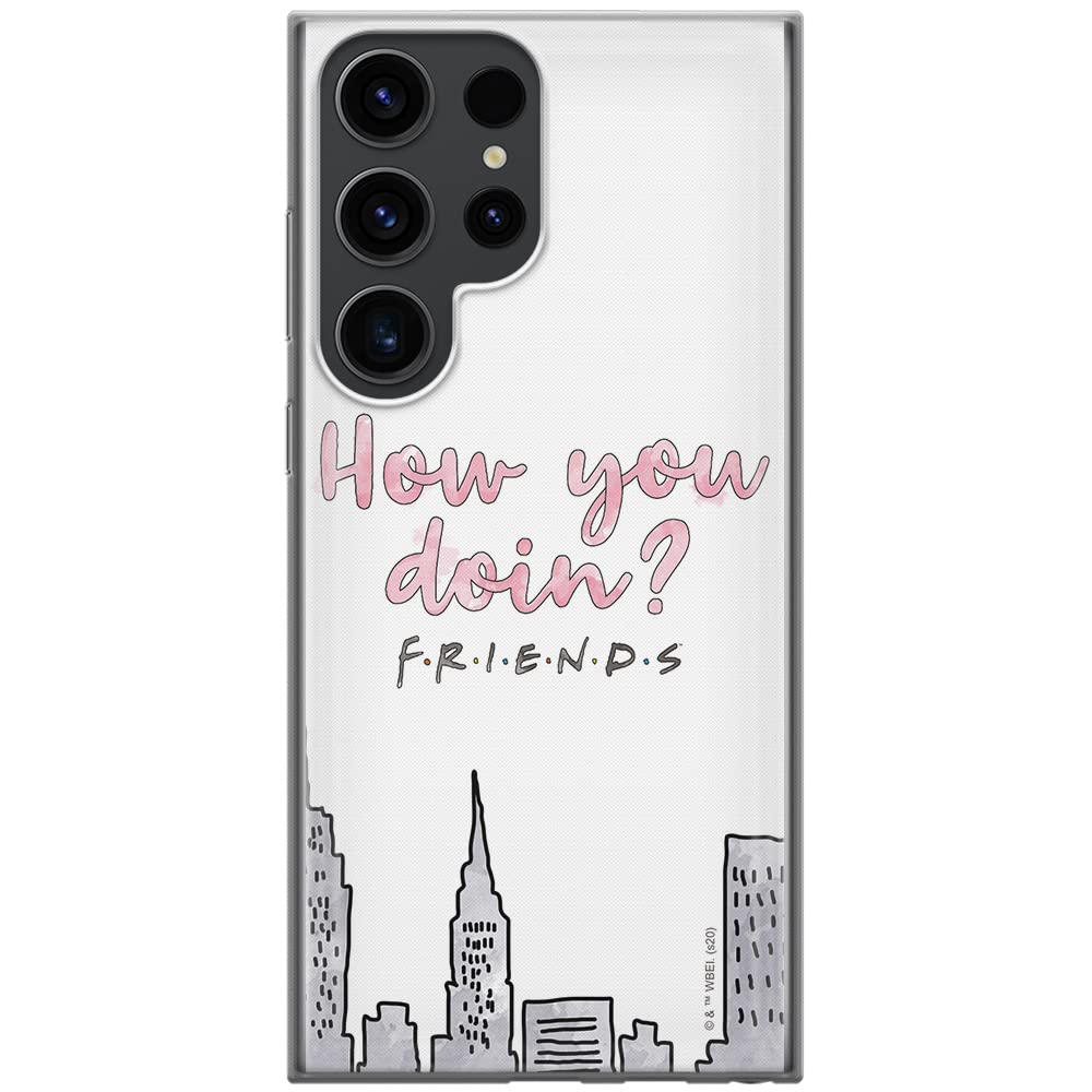 ERT GROUP mobile phone case for Samsung S23 ULTRA original and officially Licensed Friends pattern 009 optimally adapted to the shape of the mobile phone, case made of TPU