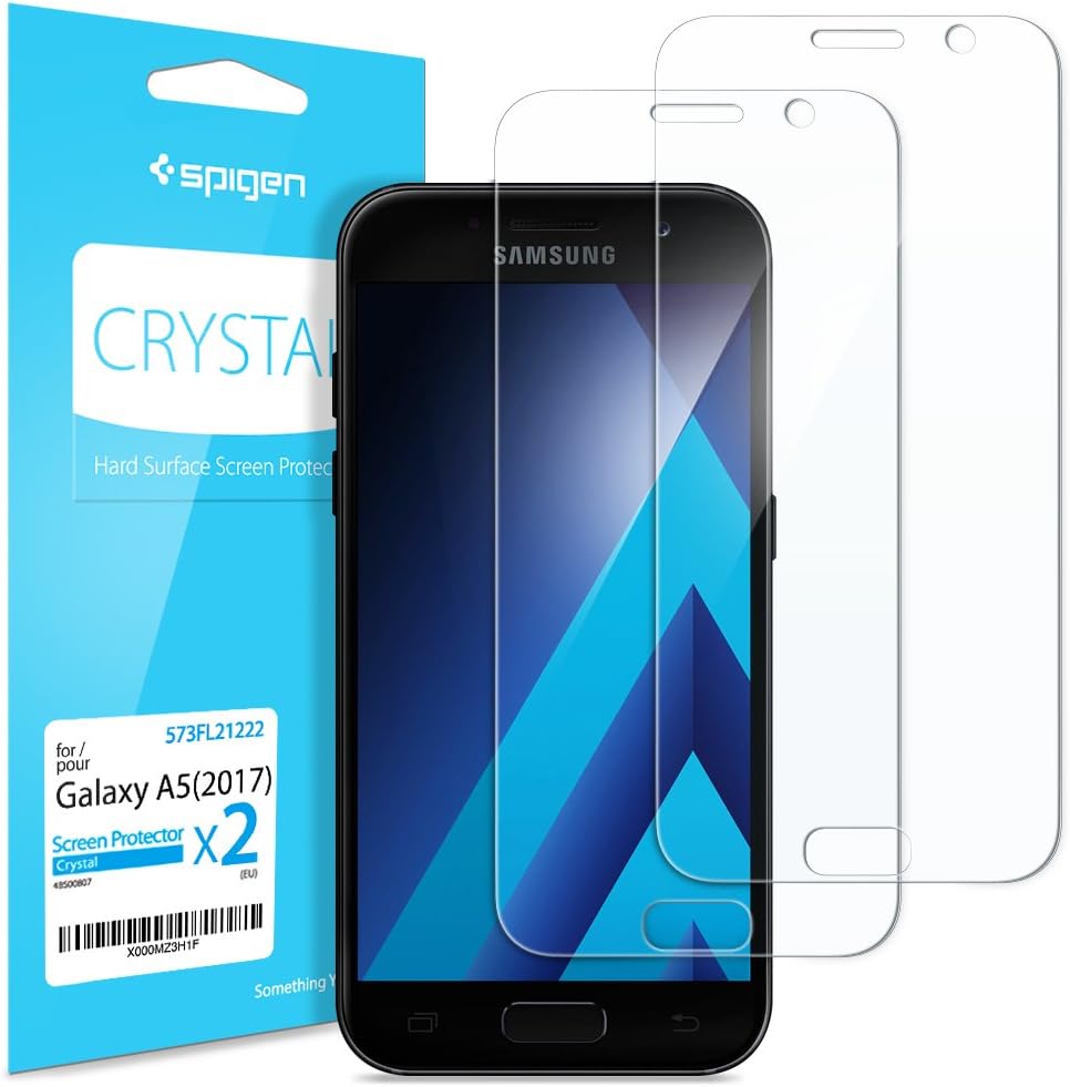 Spigen, 2pack, Samsung Galaxy A5 2017 Screen Protector, Not Tempered Glass, Anti Bubble, Case Friendly, Galaxy A5 2017 Screen Protector, 3D Touch, Samsung A5 2017 (573FL21222)