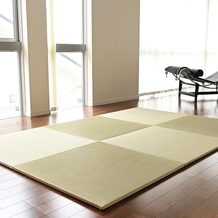 Amazon まごころ畳 職人手作りの国産置き畳 天然い草100 縁なし 自社独自の一年保証 抗菌防カビ加工 防虫シート 滑り止め付き フローリング畳 ユニット畳 パラドc サイズ 厚み25ｍｍの本格タイプ 1枚単品 まごころ畳 ラグ カーペット マット