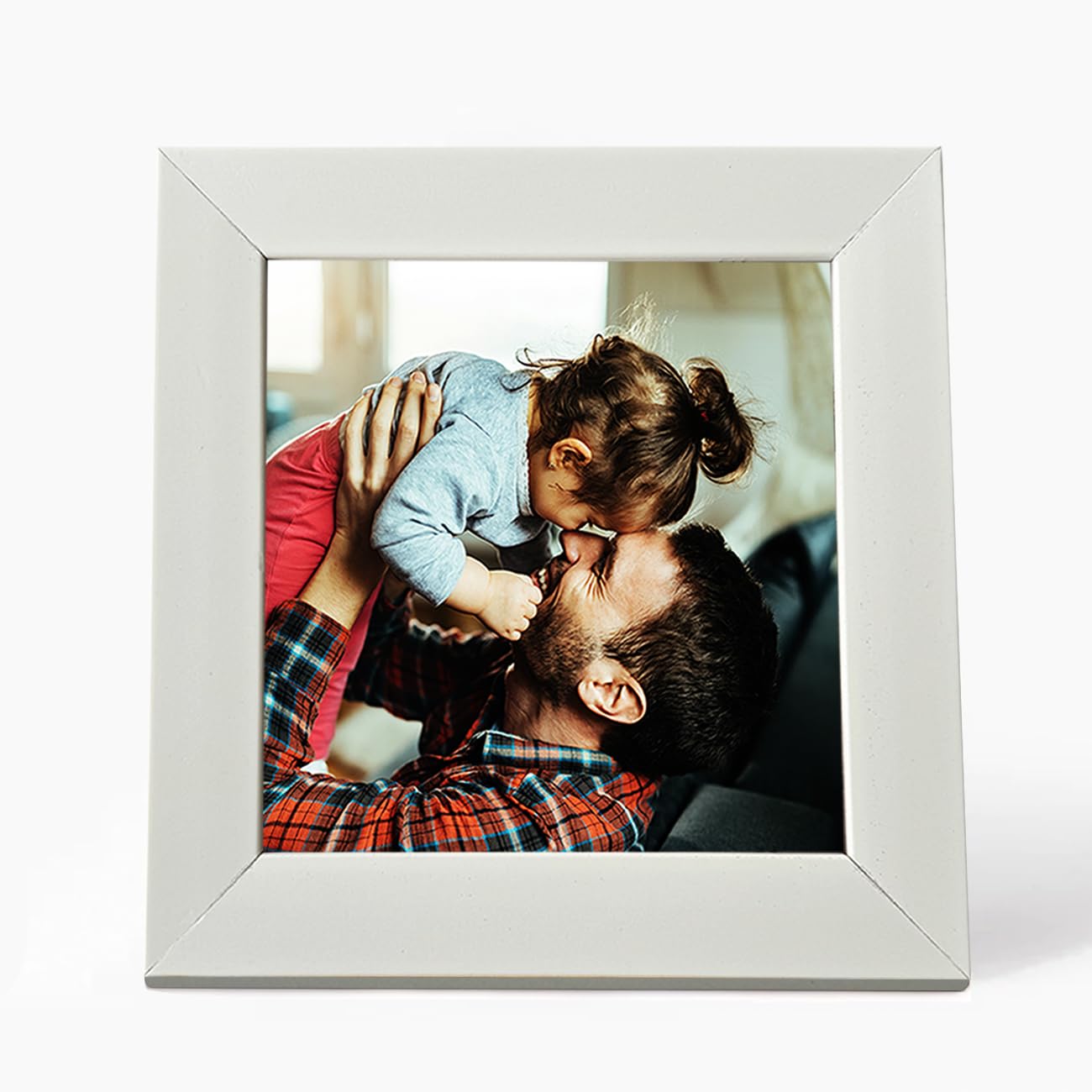 Art Street Customized Table Wood Tabletop Rectangular Photo Frame With Photo Upload, Birthday, Anniversary Gift For Husband, Couple, Brother, Sister, Parrents (5X5 Inch, White) - Image 2 thumbnail