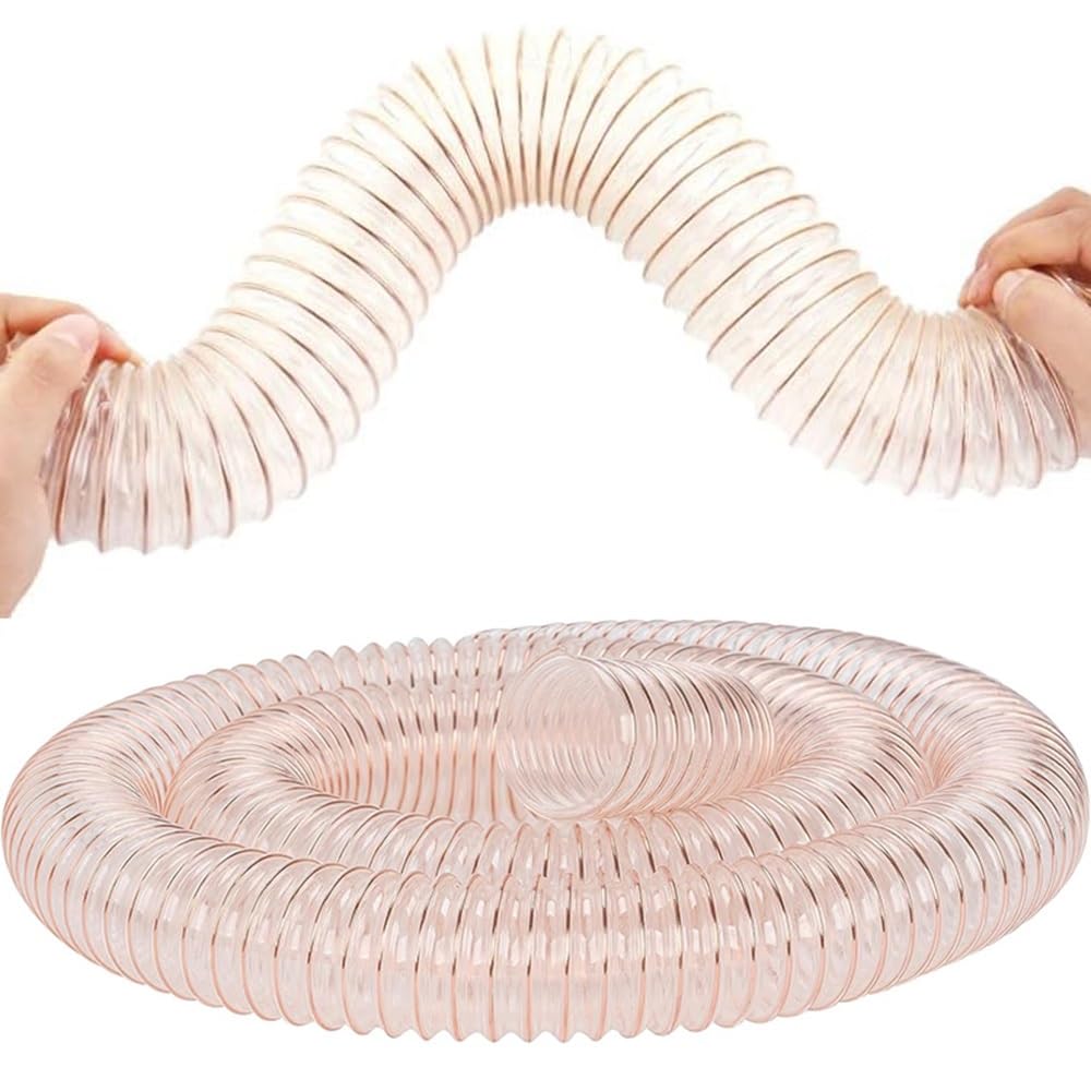 Manguera flexible de poliuretano resistente a pinchazos de acero al carbono de 10 pies, tubo de alambre de 2 a 12 pulgadas, colector de polvo de extracción de humos para taller y garaje