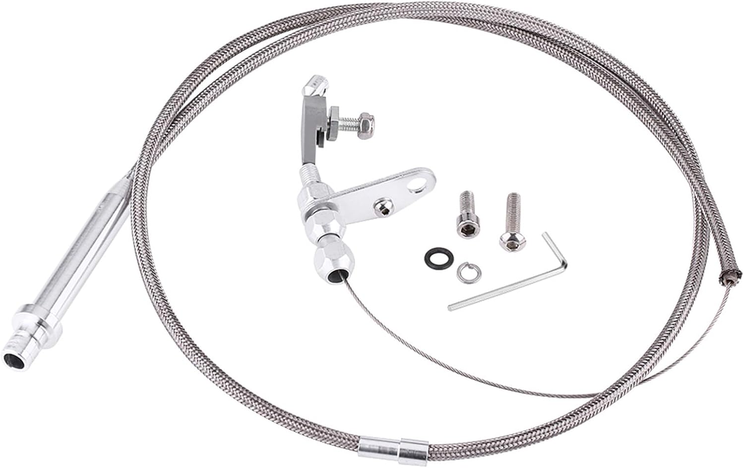 Kick Down Cable Kick Down Cable, Stainless Braided Transmission Kickdown Cable Detent for Th350, Th 350, 700R4 Transmissions, Fits Vehicles