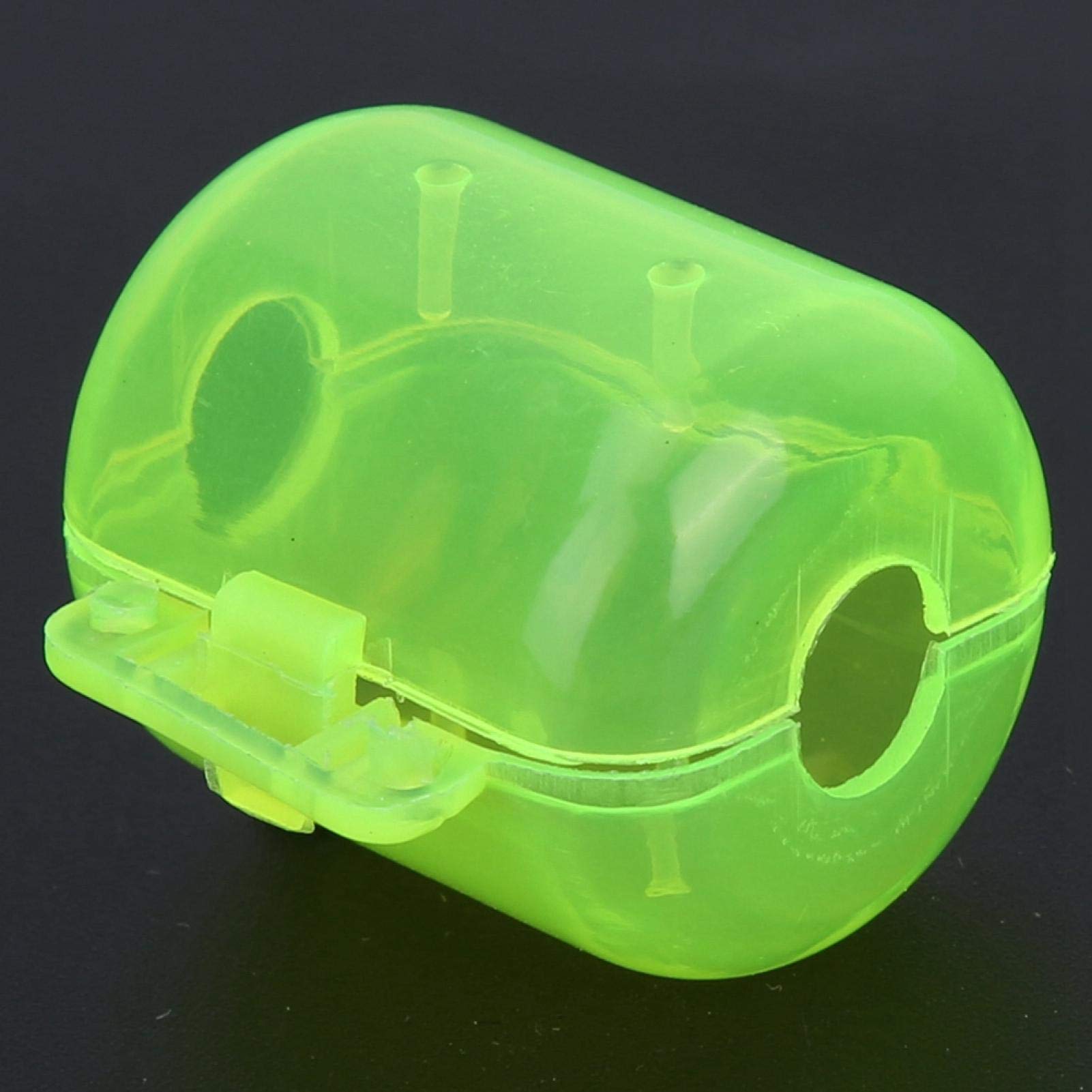 Caja de Anzuelo de Pesca -50 Piezas de plástico Amarillo Fluorescente Calamar señuelo Anzuelo Caja Cubierta Accesorio de Pesca
