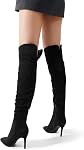 DREAM PAIRS Women's High Heels Over The Knee Boots Thigh High Pointed Toe Stiletto Long Fall Sexy Slouch Boots