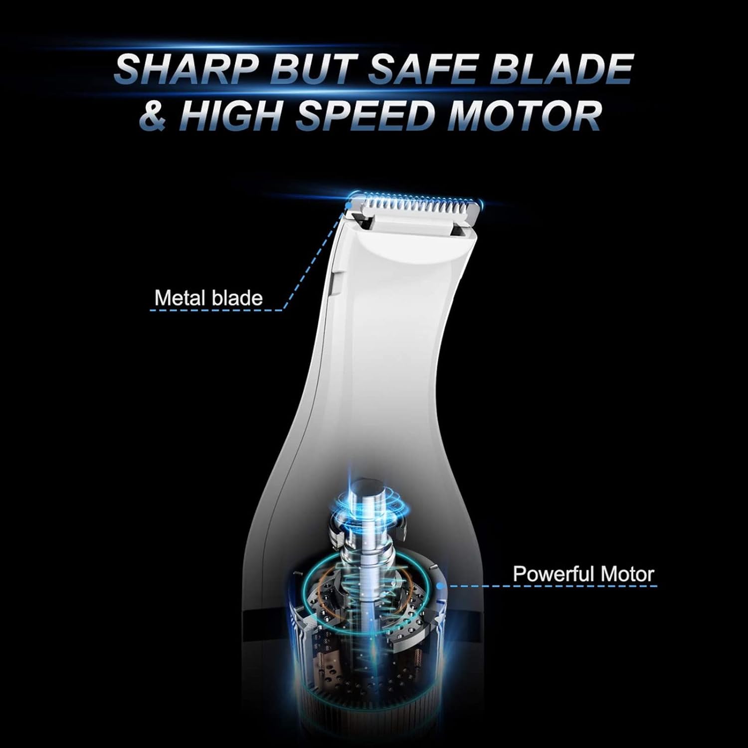 Dog Clippers for Grooming Kit, 3 in 1 Quiet Rechargeable Dog Nail Grinder Nail Hair Trimmer Set for Large,Medium and Small Dogs and Cats