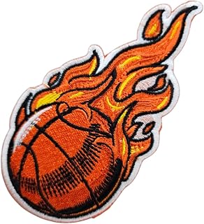 3.5" Basketball Iron On Patch | Decorative Embroidered Sports Basketball Ball Applique Iron On/Sew On Patches for Clothing, Hats, Clothes, Backpacks, Holes, Jackets