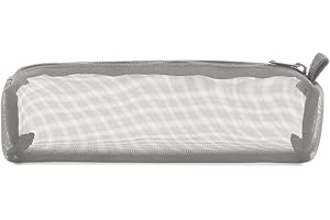 Muji Gray Mesh Pencil Case: Transparent and Convenient