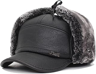 Men's hats Men's Aviator Hat Women's Winter Hat Men's Thick Earmuffs Warm Baseball Cap Face Men's Winter Aviator Hat (Colour Name : 1, Size Name : One size)