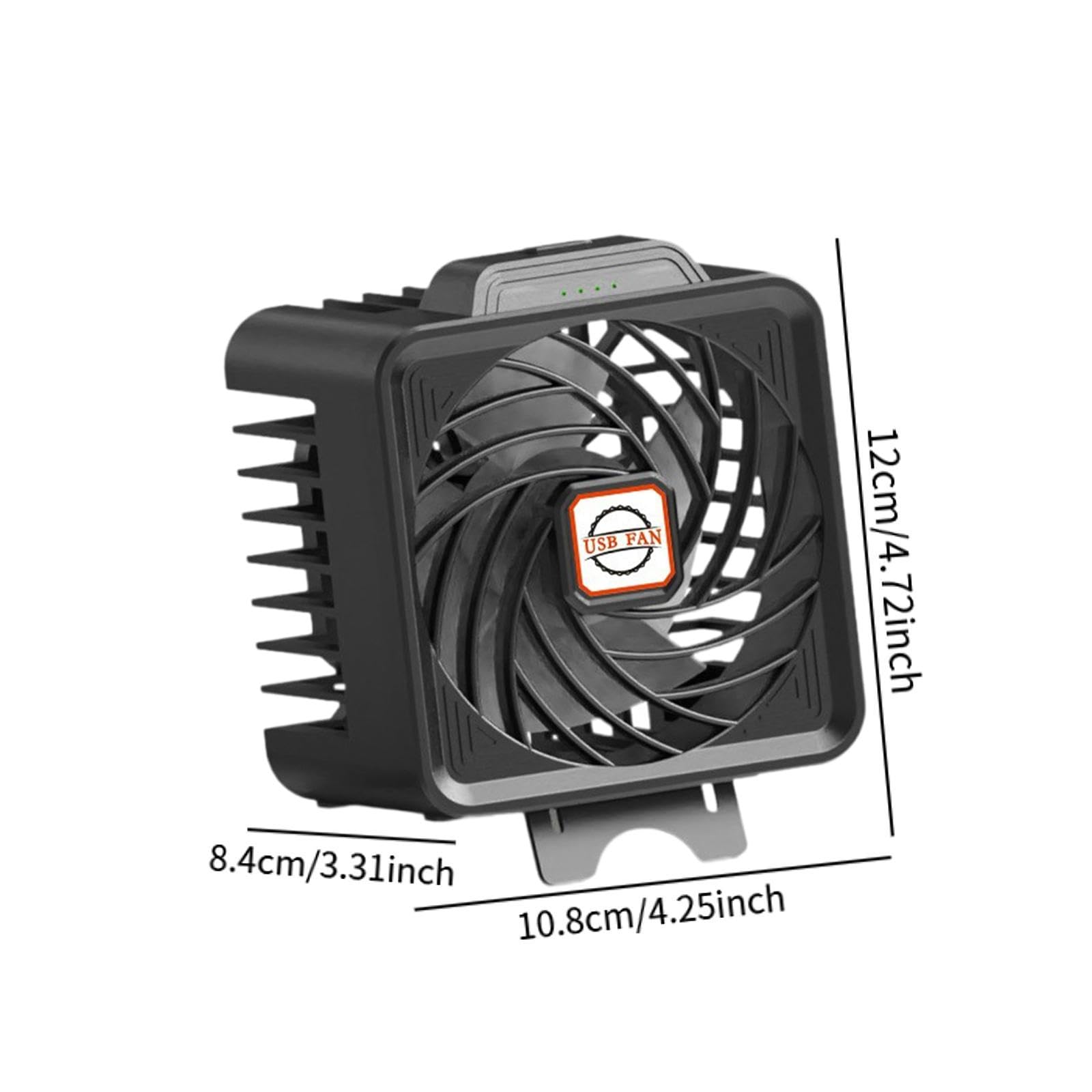 Ventilatore USB per con Morsetto Regolabile E Impostazioni Personalizzabili per, Nero