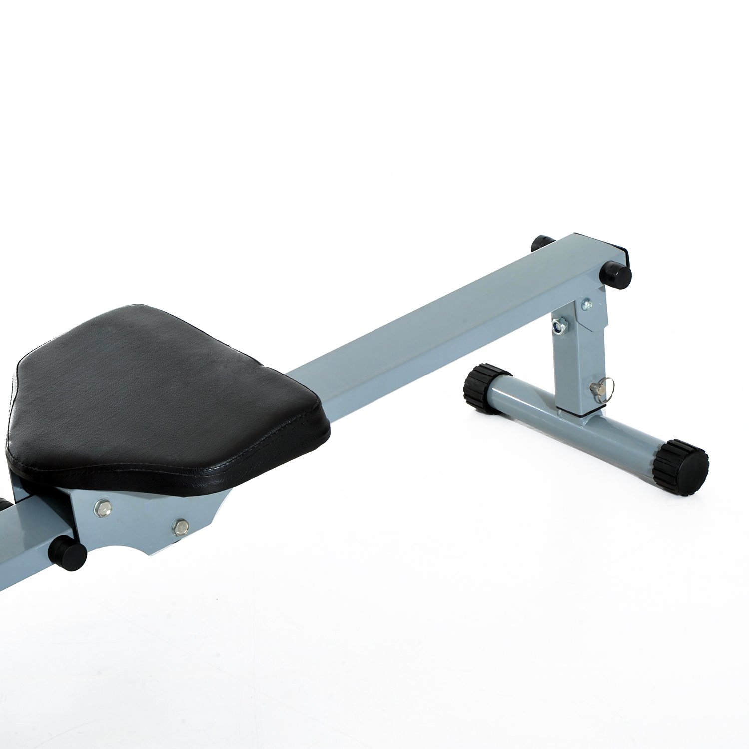 HOMCOM Rameur hydraulique à 12 niveaux de résistance, rameur d'appartement avec écran LCD, pédale antidérapante, charge 100 kg, pour maison, salle de gym, l'équipement d'entraînement d'intérieur, noir