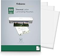 Vista 2 de Fellowes Bolsas de laminado térmico, hojas de tamaño carta de 5 mil, 9 x 11.5, paquete de 100, transparentes (5743501) + paquete de 200