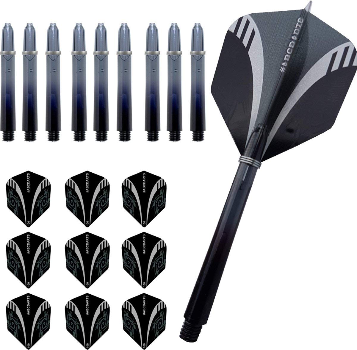 ABC 990036 Jeu de Fléchettes Mixtes Noir pour intérieur