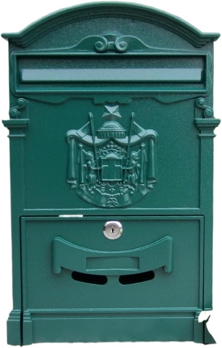 XYLRSMH Post Box Wall Mount Locking Mailbox Vintage Lockable Metal ...