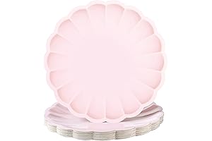 Add a Touch of Elegance to Your Gatherings with Light Pink Scalloped Plates