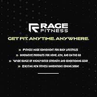 Vista 7 de Rage Fitness Single Cast Iron Kettlebell Powder Coated - Wide Handle Weights for Core & Glute Workouts; Swings, Squats, Deadlifts; Strength