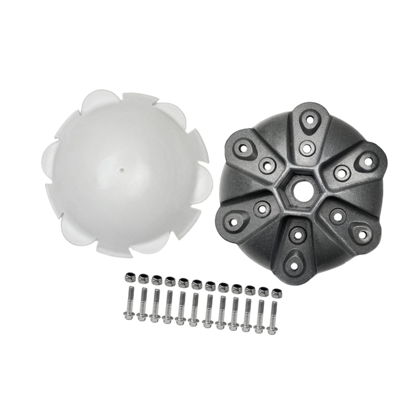 Moyeu d'éolienne pour arbre 17mm haute stabilité avec capuchon de roue 6 pales