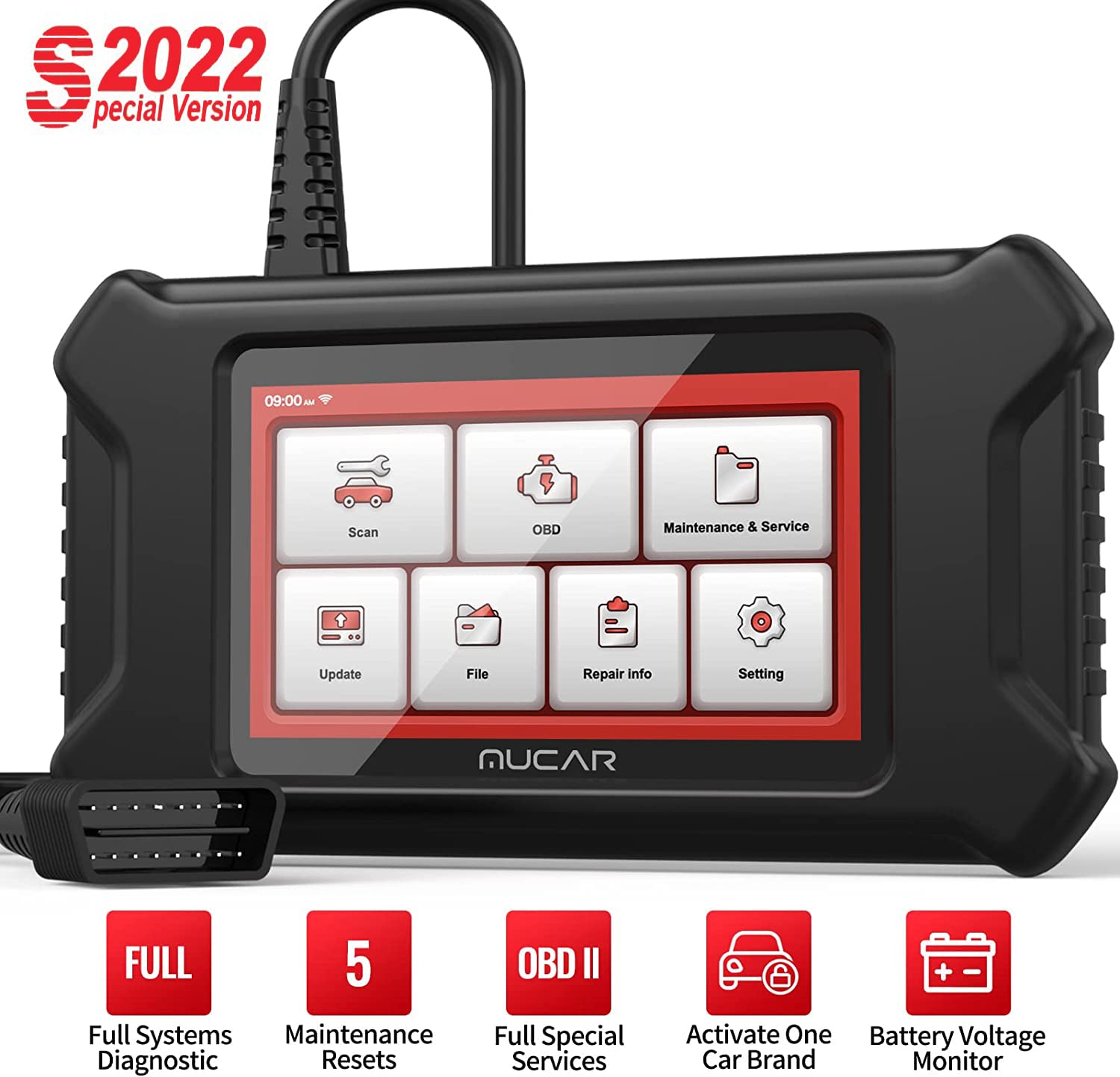 mucar OE-Level Full System Diagnostic Scan Tool CS99, 2022 Newest Car Scanner, OBD2 Scanner with Oil