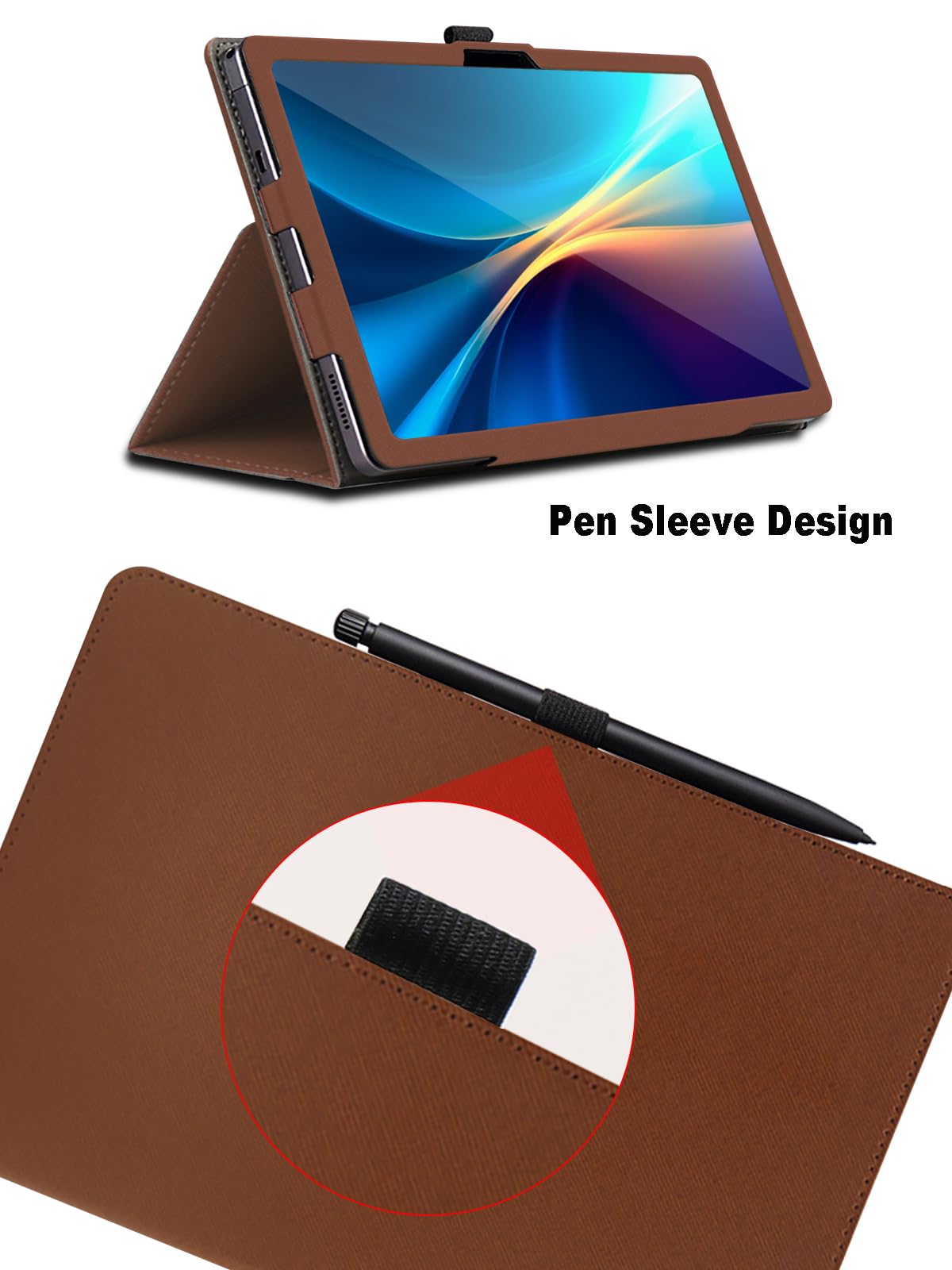 Custodia Cover In PU Per Acer Iconia Tab V11-21M – 10.9 Pollici, Con Supporto, Cinghia E Magnete - 2