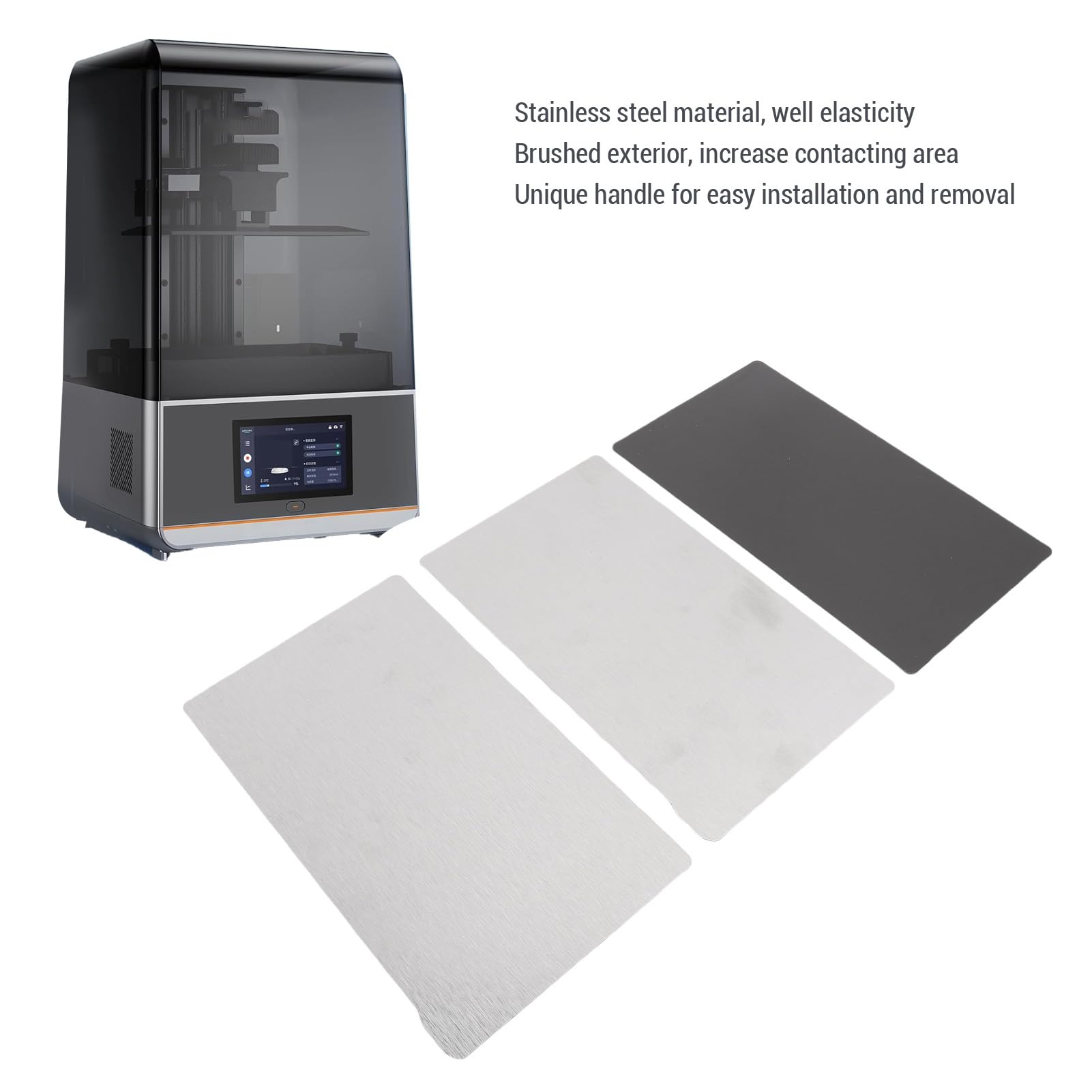 2PCS Flexible Build Plate Set Inoxydable pour Photon Mono M7/M7 Pro Imprimantes 3D SLA DLP