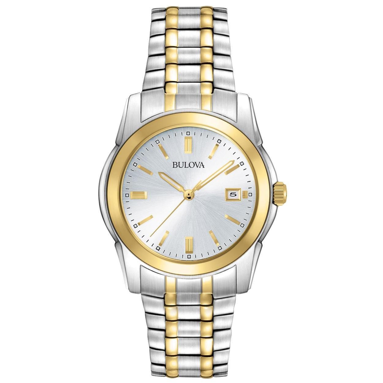 Bulova Mens Classic Two-Tone Stainless Steel 3-Hand Date Quartz Watch 38mm Style: 98H18 product thumbnail 2