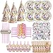 Syijupo Kit Cumpleaños Unicornio Niñas Unicornio Party Vajilla 36PCS, Accesorios de Fiesta de Unicornio Vajilla Cumpleaños Unicornio Decoración de Fiesta de Unicornio Y 50PCS Pegatina de Unicornio