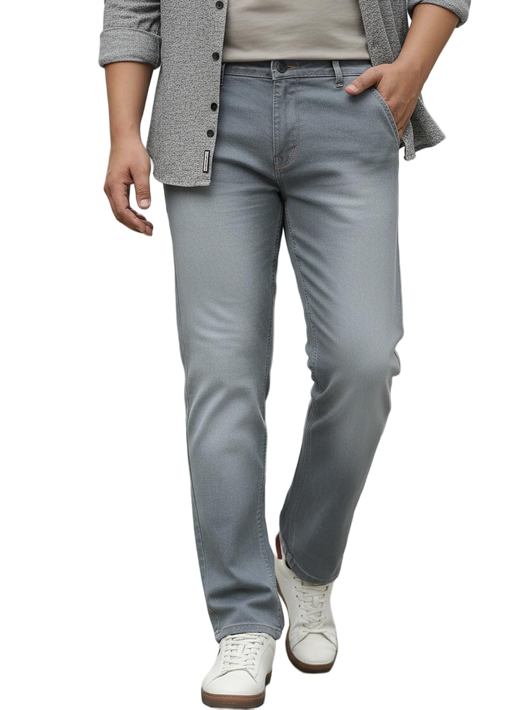 urbano plus Men's Regular Fit Mid Rise Washed Jeans Stretchable-picture-20