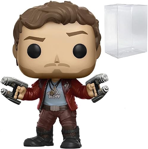 Funko Pop! Marvel: Guardianes de la Galaxia Vol. 2 - Figura de vinilo de Star Lord (incluye funda protectora de caja pop)