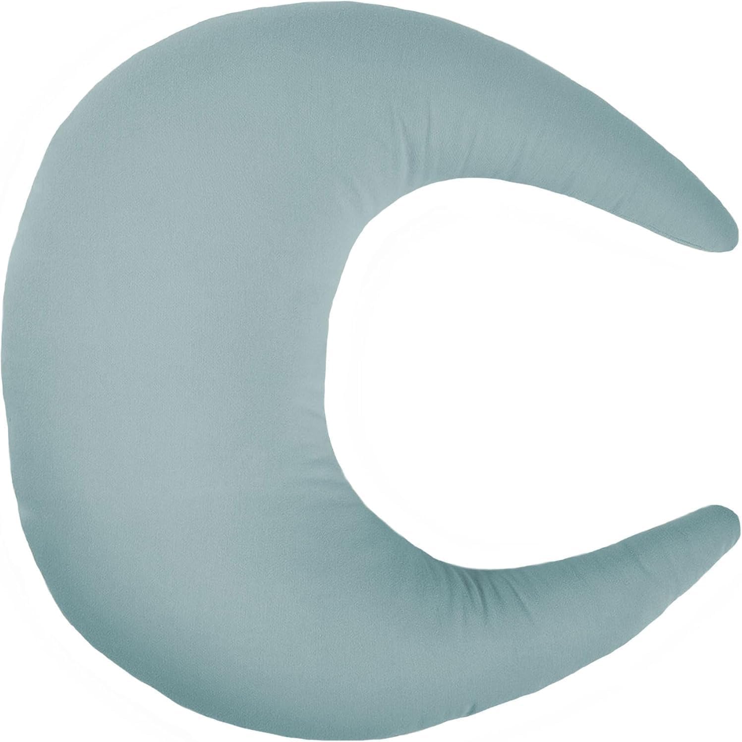 snuggle me® Stillkissen klein - Stillmond mit Stillkissenbezug aus 100% Bio-Baumwolle, Stillhörnchen mit Fiberfill-Faserkern, Maschinenwaschbar & Atmungsaktiv (Slate)